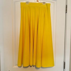 Yellow Mid Length Skirt